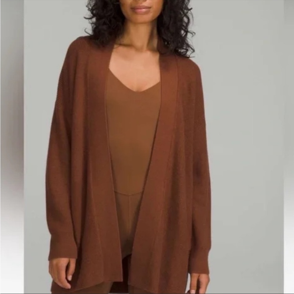 Lululemon merino wool blend wrap sweater